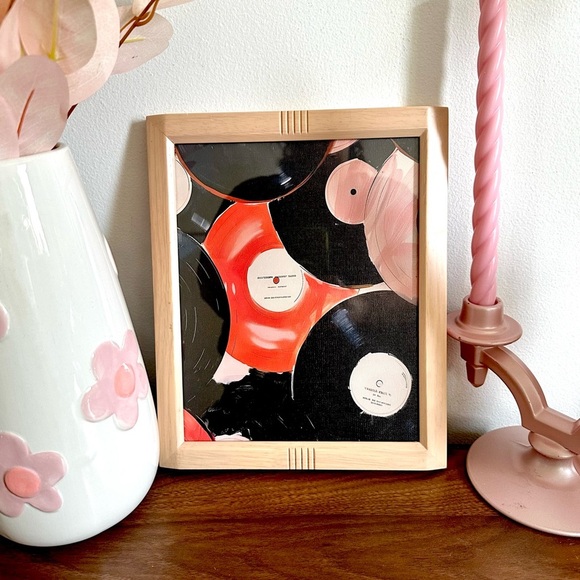 Amazon.com: Vintage Record Music Wall Art Vinyl Records  Retro Record Canvas Print Music Vintage Style Eclectic Wall Art Wood Framed Boho